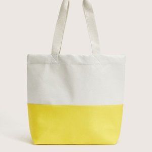 Color Block Canvas Beach Bag NWT
